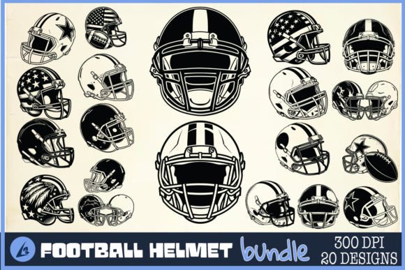 American Football Helmet SVG Bundle: Graphics for Crafts & Content
