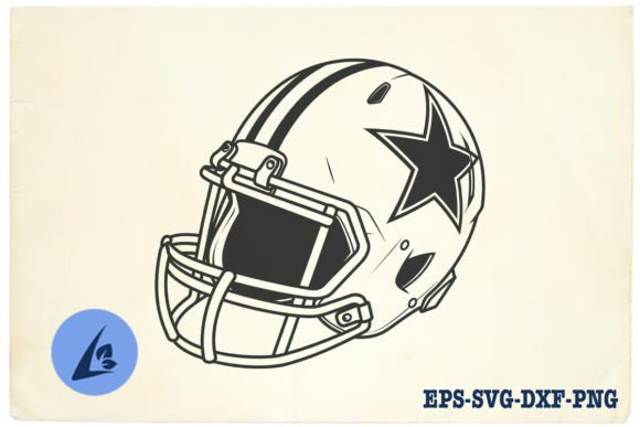 American Football Helmet SVG Clipart 16 for Crafts & Graphics