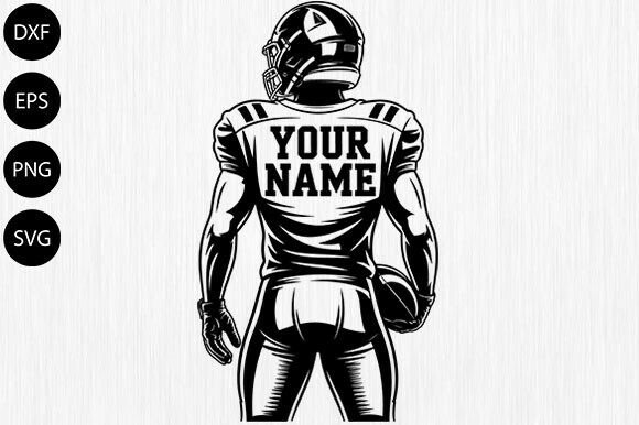 American Football Player SVG: Graphics for Crafts & Branding