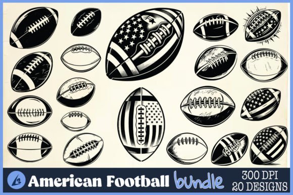 American Football SVG Clipart Bundle: Graphics for Crafts & Branding