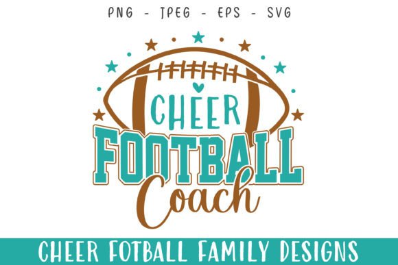 Cheer Football Player Coach Love SVG