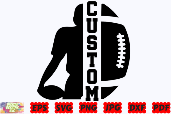 Custom Football SVG Graphics for Crafts & Design