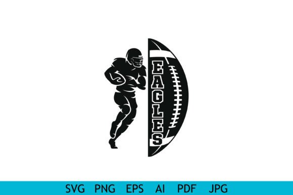 Eagles Football Player Sports Design Graphics