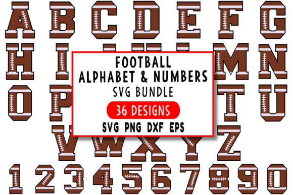 Football Alphabet and Numbers SVG Bundle: Graphics for Crafts & Branding