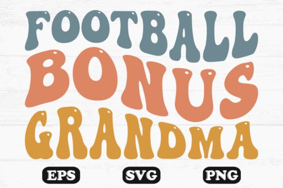 Football Bonus Grandma Retro SVG Graphics for Crafts