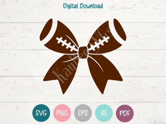 Football Cheer Bow Graphics for Crafts