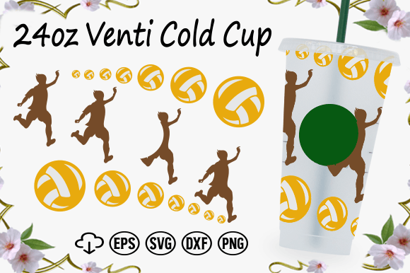 Football Cold Cup Full Wrap 24oz Graphics for Crafts