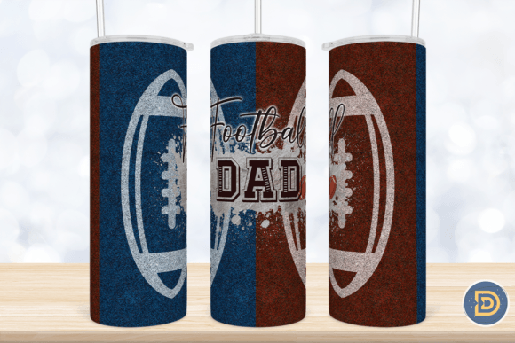 Football Dad 20Oz Tumbler Designs PNG: Graphics for Crafts-Driven Branding