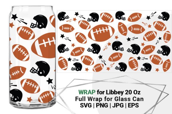 Football for Libbey 20 Oz, Can Glass