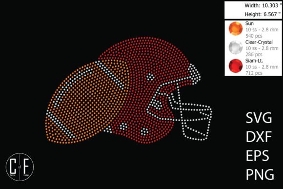 Football & Helmet Rhinestone Graphics for Crafts
