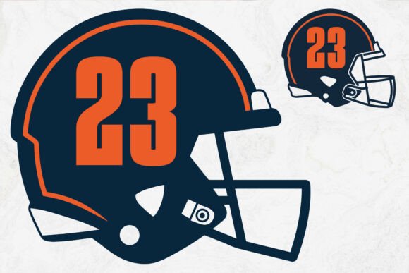 Football Helmet SVG, Layered Team Logo for Crafts & Graphics