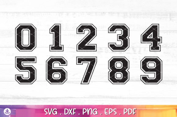 Football Jersey Numbers SVG for Crafts & Graphics