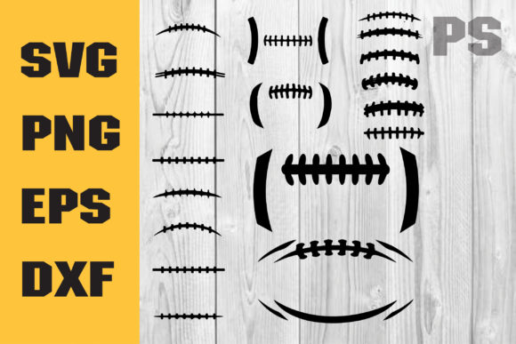 Football Laces SVG, Football Outline