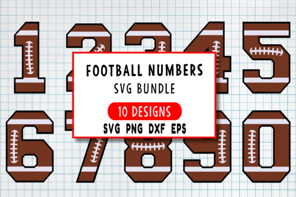 Football Numbers SVG PNG, Varsity Font — Graphics for Crafts & Local Branding