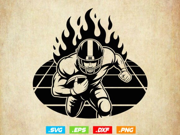 Football Player SVG Graphics for Crafts