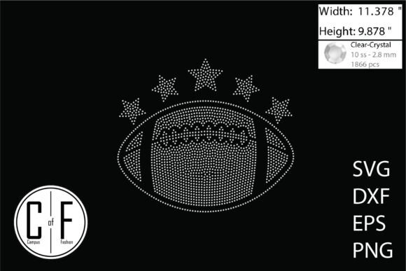 Football Rhinestone Template: Graphics for Crafts-Driven Brands
