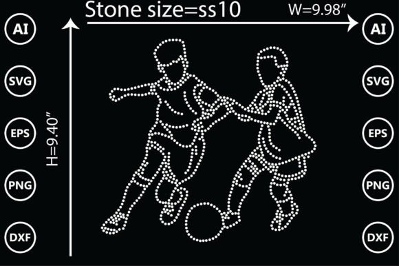Football Rhinestone Templates Design: Graphics for Crafts