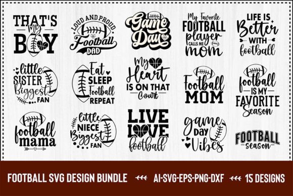 Football SVG Design Bundle
