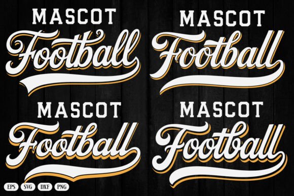 Football Team Mascot Template SVG
