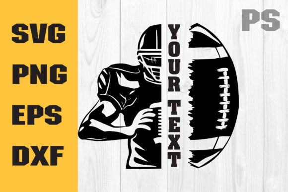 Football Template SVG: Half Football Graphics for Crafts
