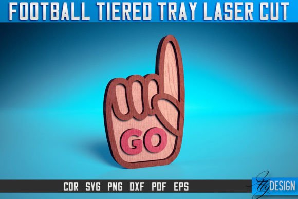 Football Tiered Tray SVG for Crafts & Graphics