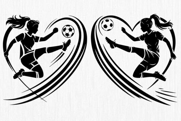 Girl Soccer Kick SVG: Graphics for Crafts & Content