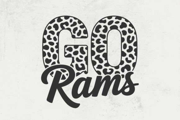 Go Rams Leopard, Go Rams Football SVG