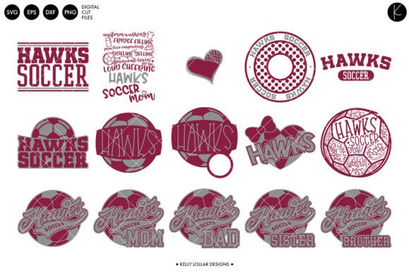 Hawks Soccer Football Bundle: Graphics for Crafts & Spirit