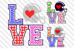 Love Football Helmet Graphics for Crafts