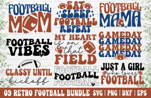 Retro Football SVG Bundle – Graphics for Crafts & Marketing