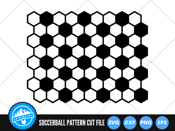 Soccer Pattern SVG Football Pattern for Crafts & Graphics