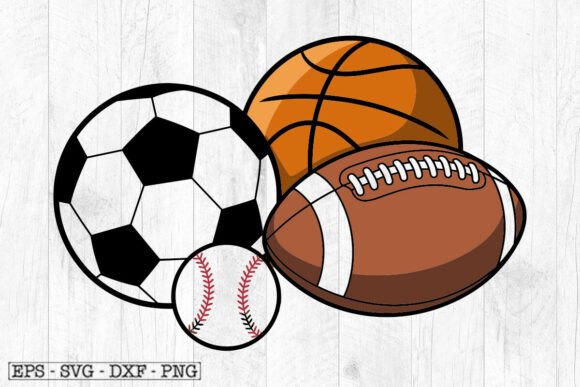 Sports Ball SVG Graphics for Crafts & Marketing
